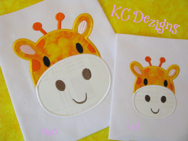 Giraffe Face Applique