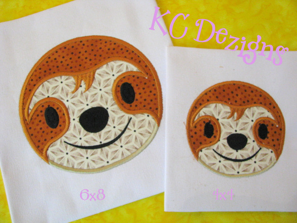 Sloth Face Applique