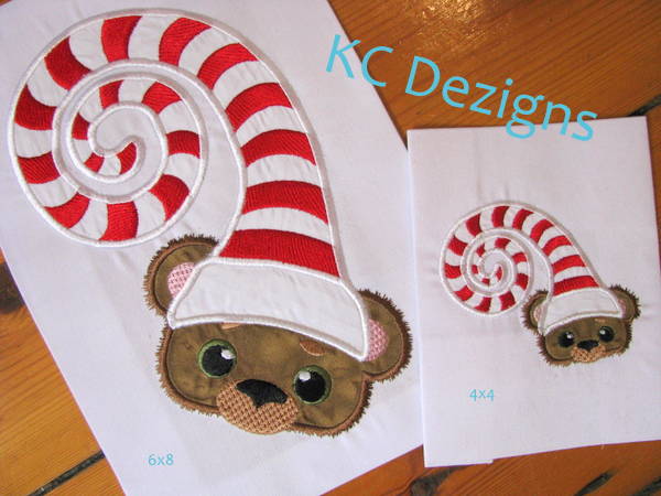 Christmas Critter Bear With Sleeping Hat