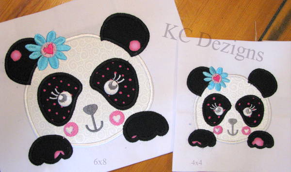 Panda Face Applique