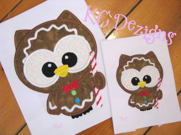 Cute Christmas Owl With Candy Cane