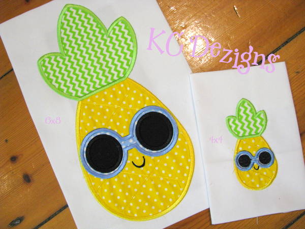 Pineapple With Round Sunglasses