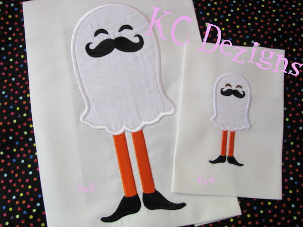 Halloween Ghost With Moustache