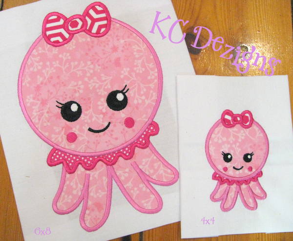 Girly Octopus Applique