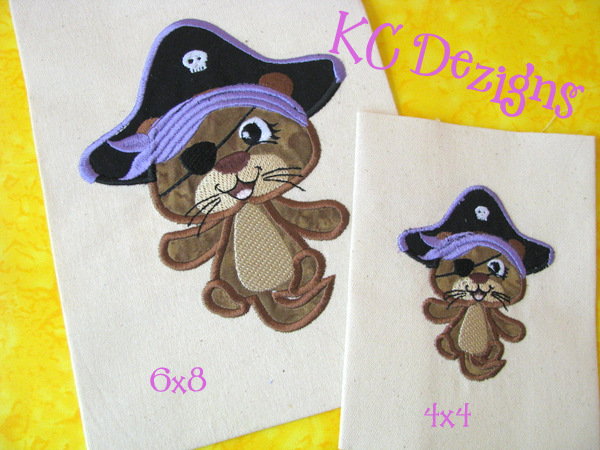 Pirate Otter Applique