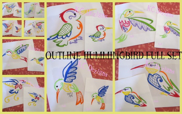 Outline Hummingbird Full Set-3