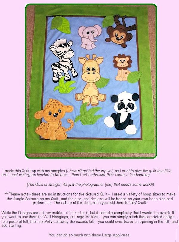 Jungle Animals Applique -3