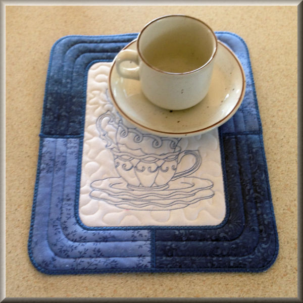 Tea Cup Placemat (In the Hoop)  -4