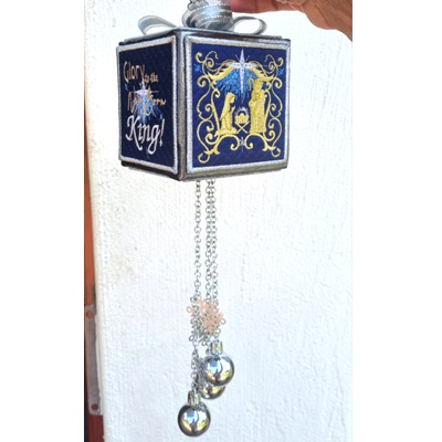 Christmas cube ornament-5
