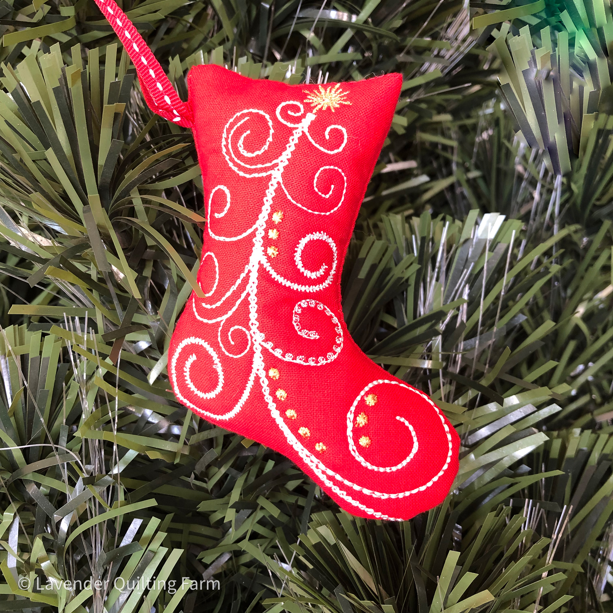 Twirls Stocking Ornament