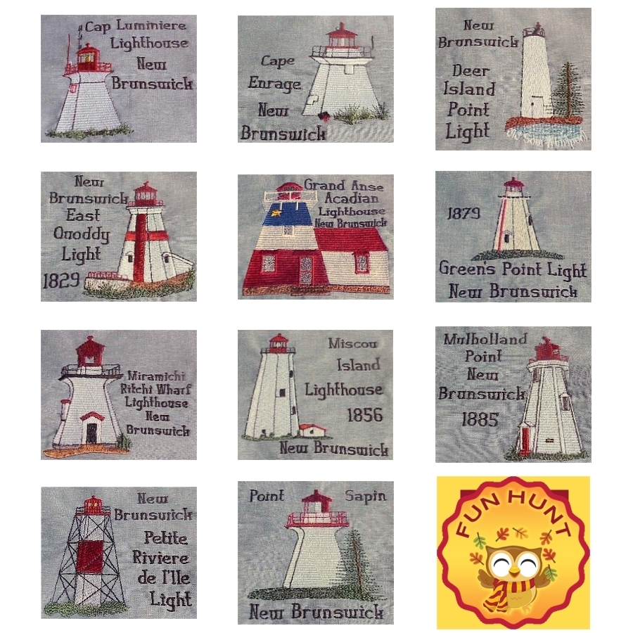 New Brunswick Canada Lighthouse Blocks