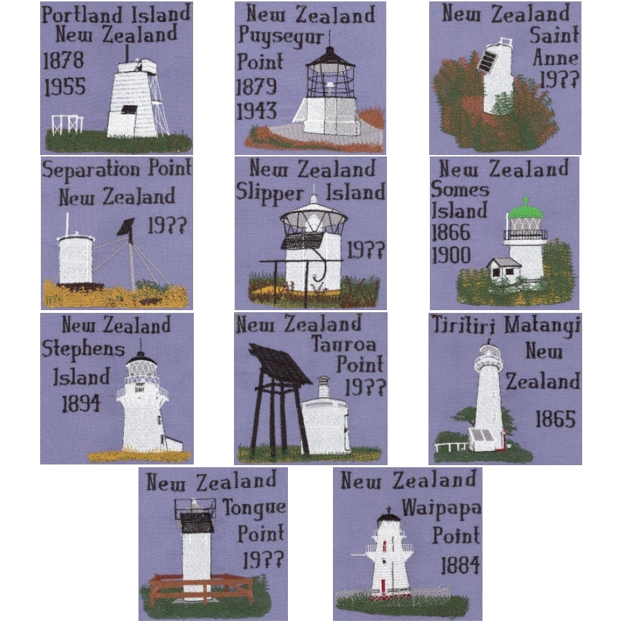 New Zealand 3 Lighthouse Blocks