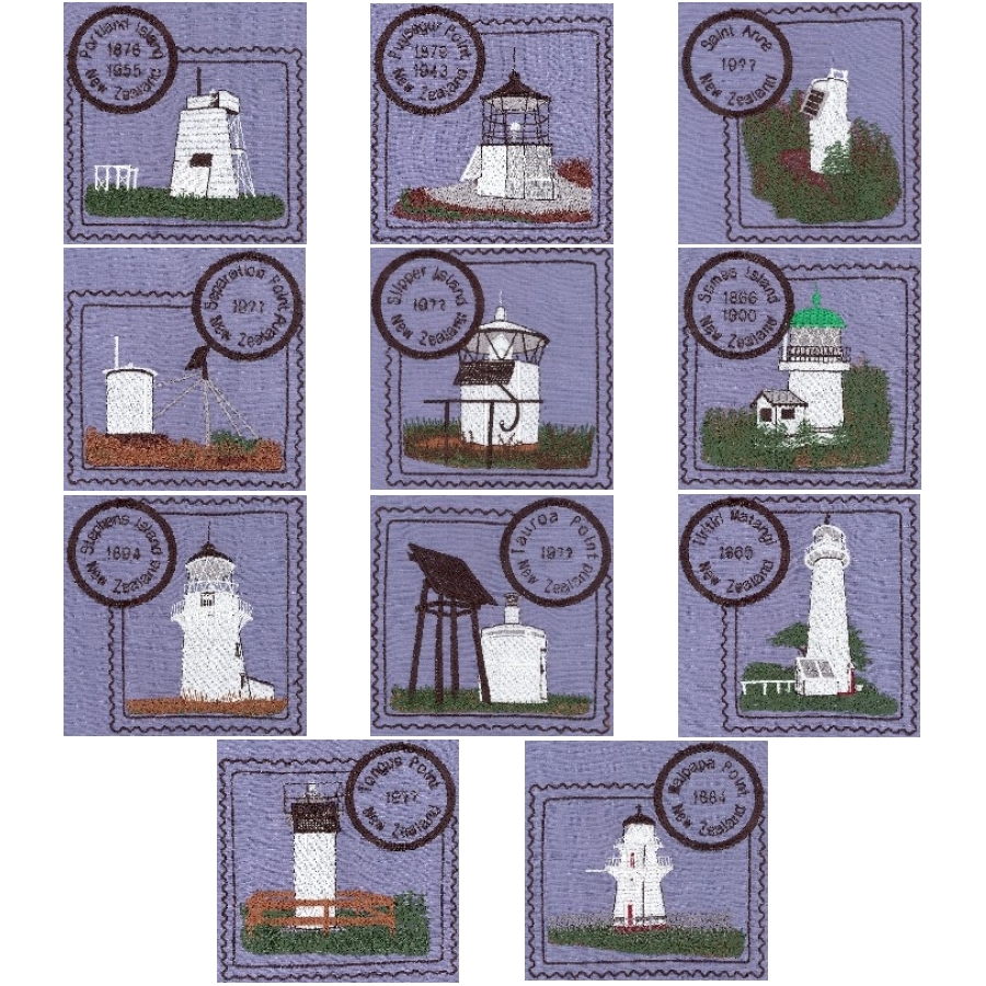 New Zealand 3 Lighthouse Stamps