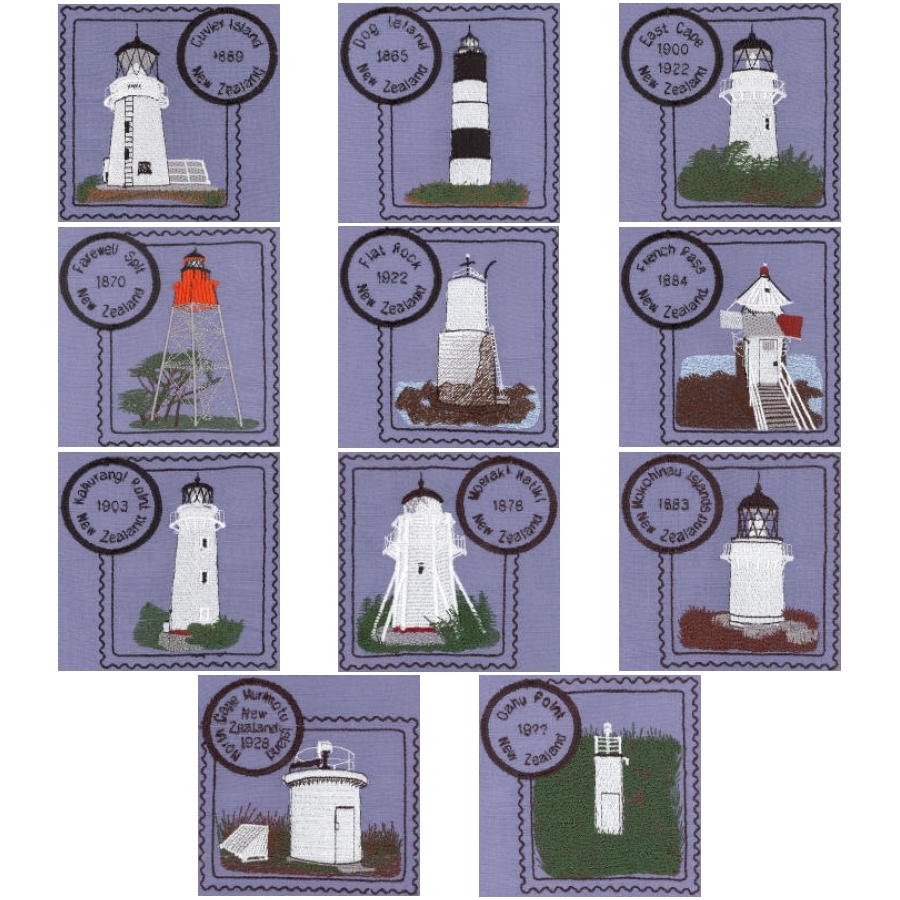 New Zealand 2 Lighthouse Stamps