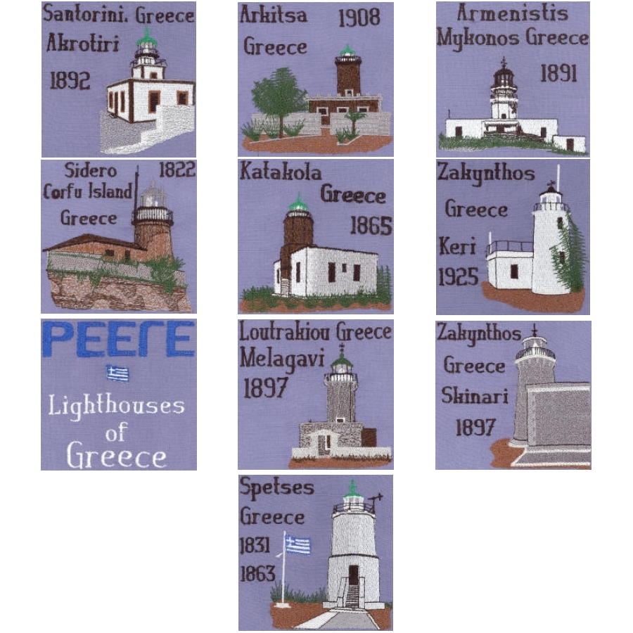 Lighthouses Of Greece Blocks