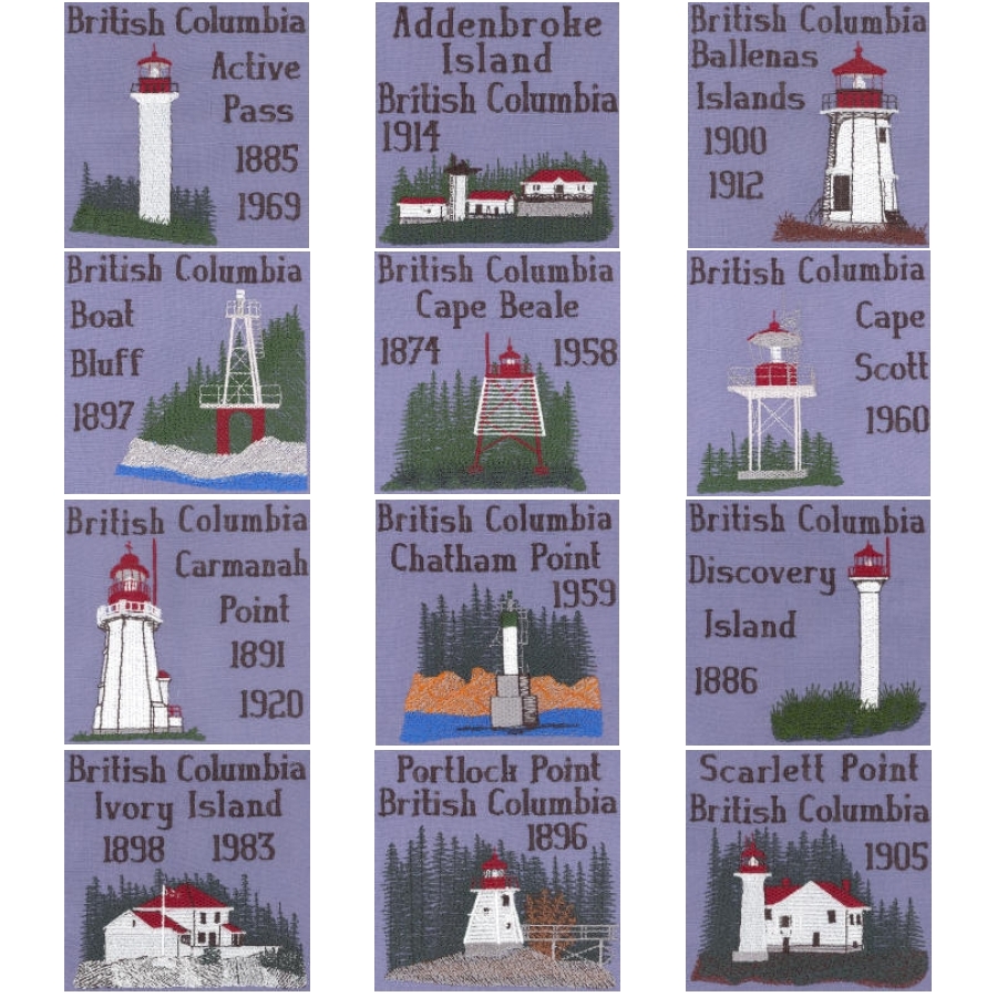 British Columbia 2 Lighthouse Blocks