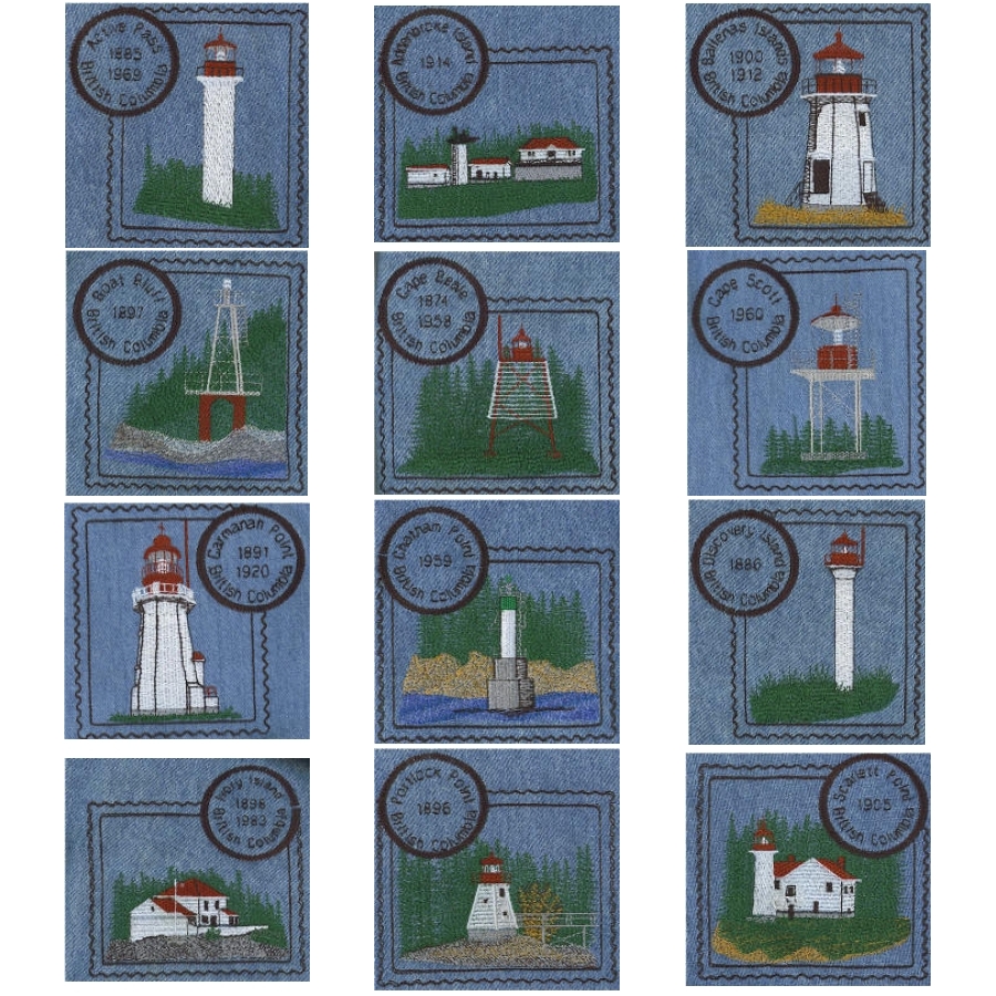 British Columbia 2 Lighthouse Stamps