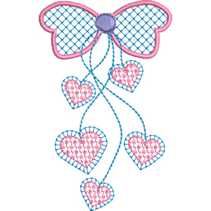 ASHLEY EMBROIDERY, HEARTS