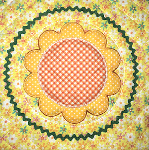 Embroidery Girl, applique block