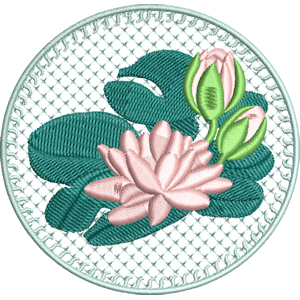 Desighs by Celeste, lily pad with lacey background