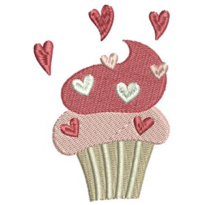 Embroidery Weekly, icecream cone with hearts, machine embroidery, embroidery designs, machine embroi