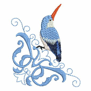 Sweet Heirloom Embroidery,bird,kingfisher