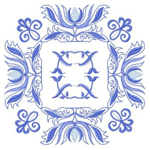 VIV-A-LEE EMBROIDERY, ORNATE QUILT BLOCK