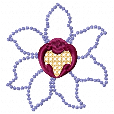 Zaris Embroidery Delights, candlewick flower design