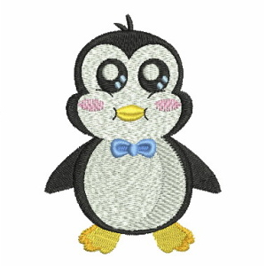 Ace Points, penguin machine embroidery design