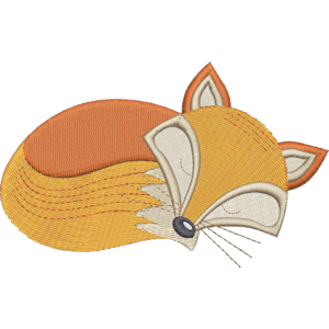 Embroidershoppe, Sleeping fox embroidery design