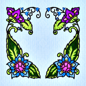 The silk pincushion, flower square