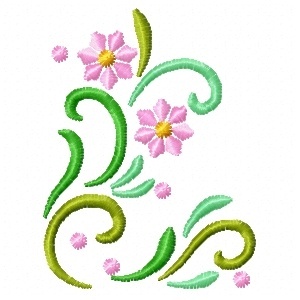 allstitch, floral swirls