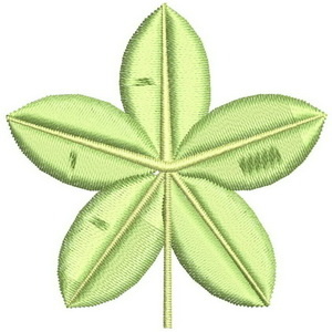 Sunshine Embroidery, green leaf