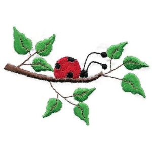 Threads Of Time, ladybug on limb