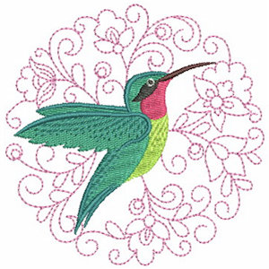 Ace Points, hummingbird, swirls