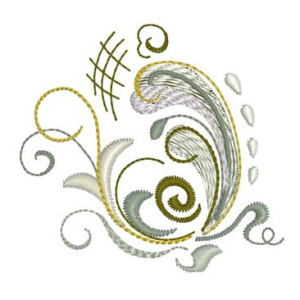 graceful embroidery, scrolls