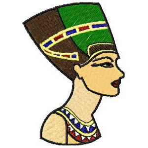 Oriental Embroidery, egyptian head