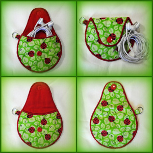 Crafty Creations, project, earbuds pouch