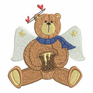 Sweet Heirloom Embroidery, bear angel