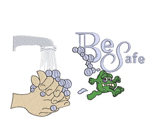 Design-a-Stitch, wash hands reminder