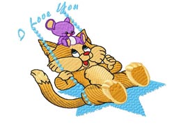 Embroidery Horizons, kitty