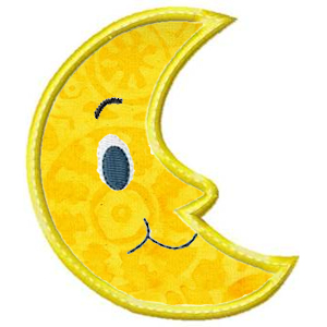 Baby Embroidery Shop, applique moon