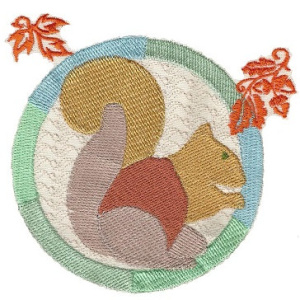Designs By Celeste, squirrel in circle