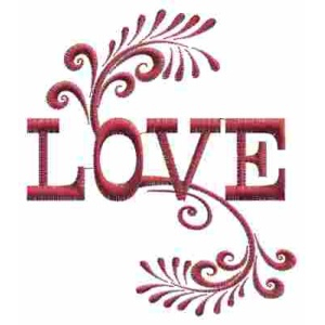 love and swirls design