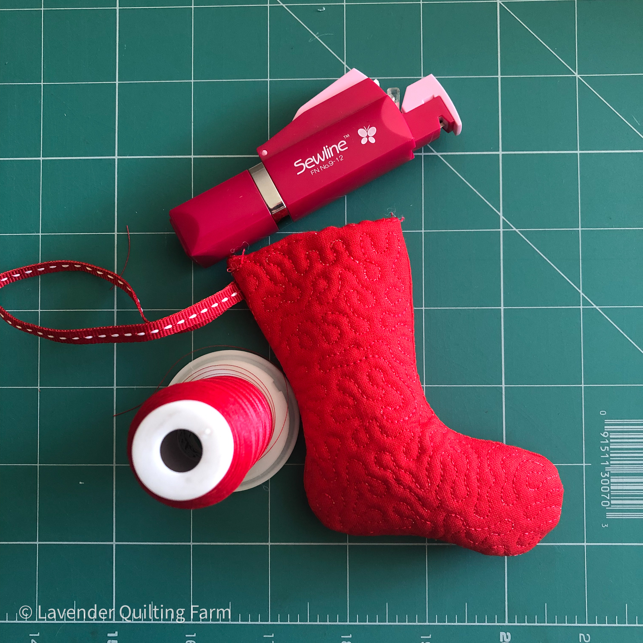 lavender quilt farm, christmas stocking