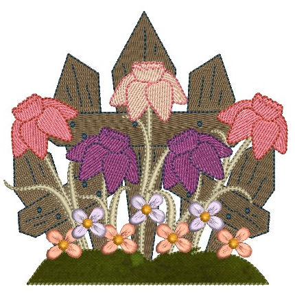 tulip flowers embroidery design