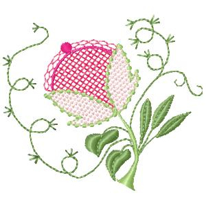 Viv-A-Lee Embroidery, fantasty flower