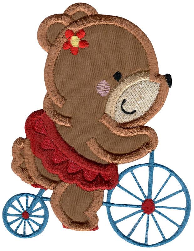 bear on bike, bunnycup