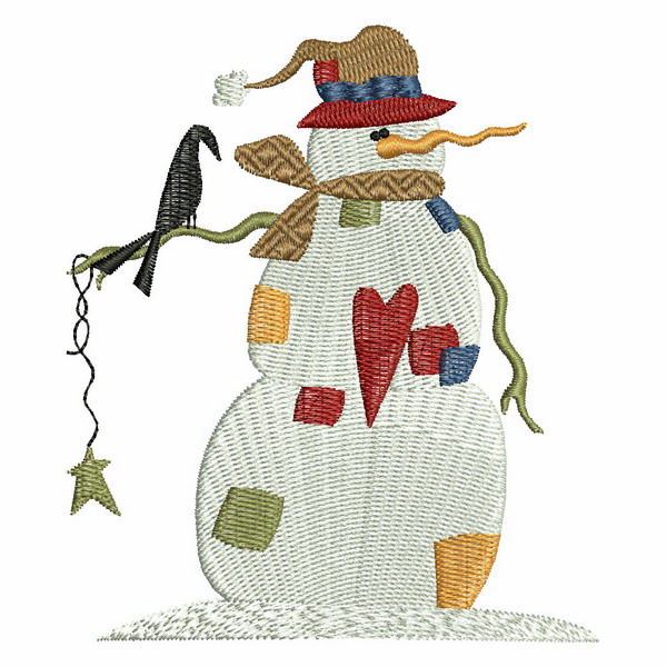 Sweet Heirloom Embroidery snowman