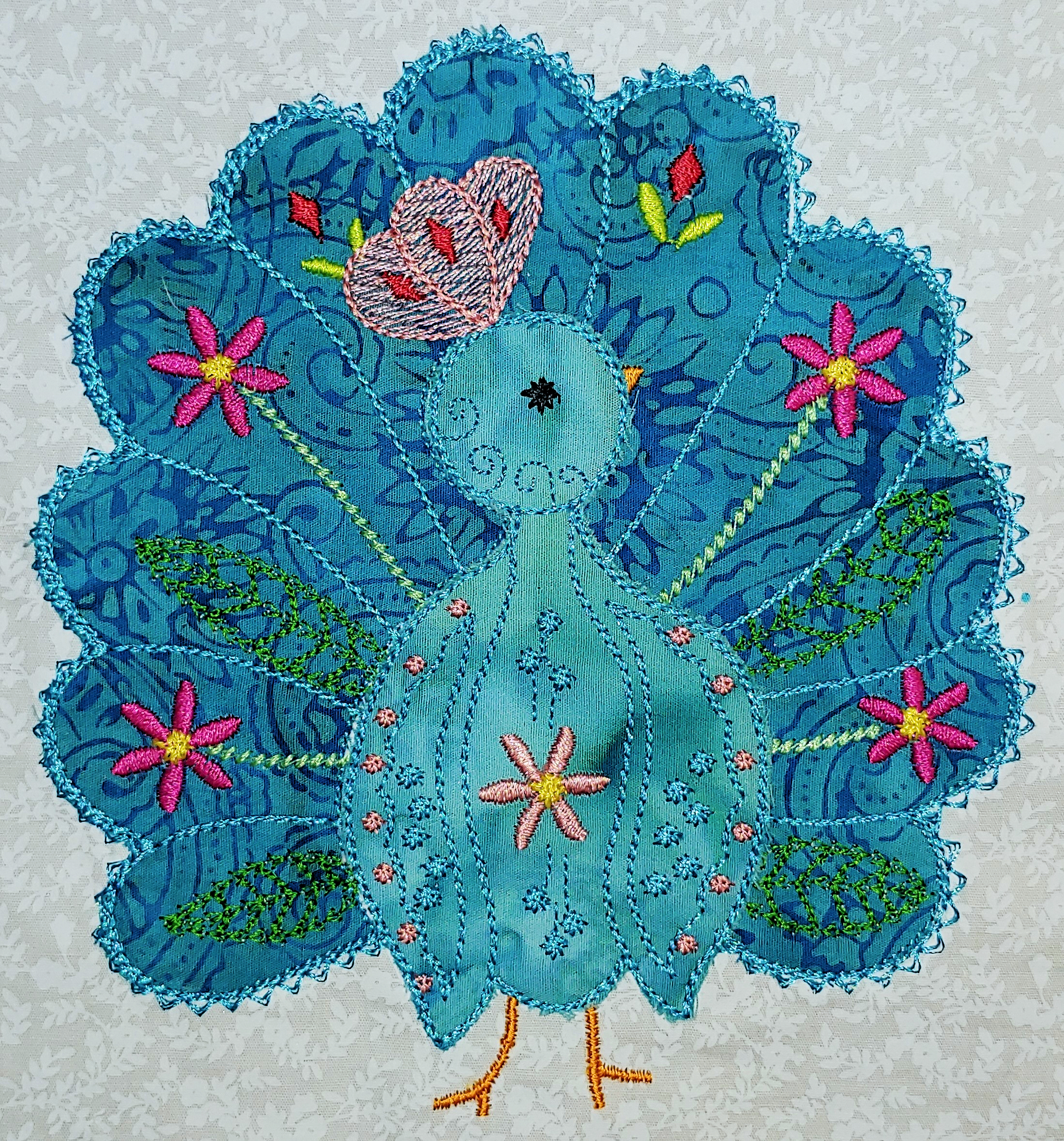 Decorative Peacocks Applique-4